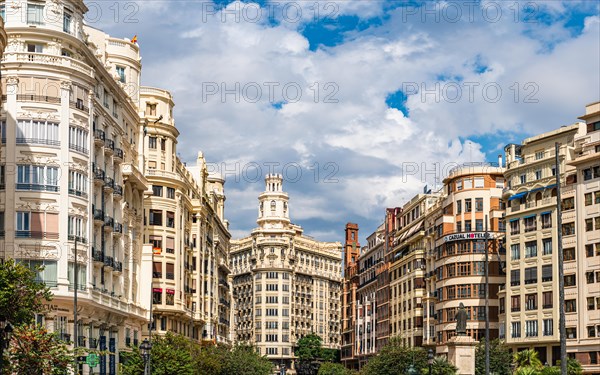 Architecture and buildings over Plaza del Ayuntamiento