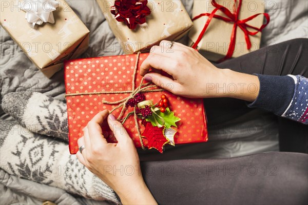 Lovely christmas gifts composition