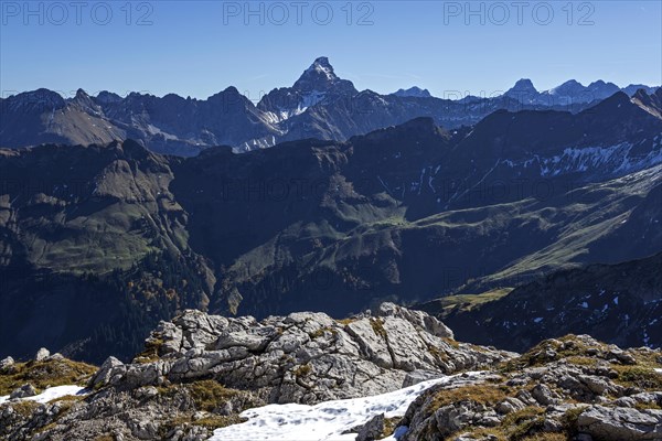 View at Nebelhorn on Allgaeu Alps