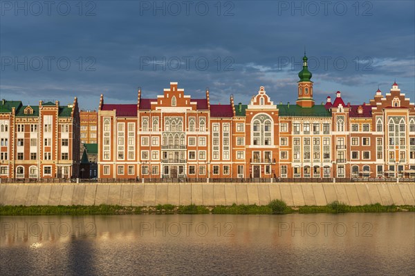 Houses build in the style of Bruges in Yoshkar-Ola