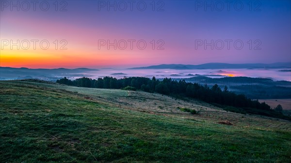 Beautiful sunrise in the mountains