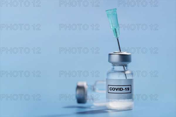 Front view vaccination assortment with copy space