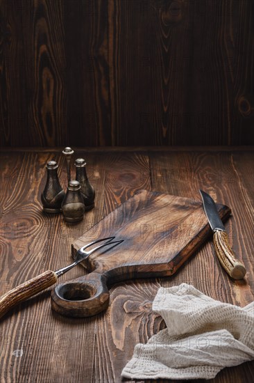 Empty wooden cutting board