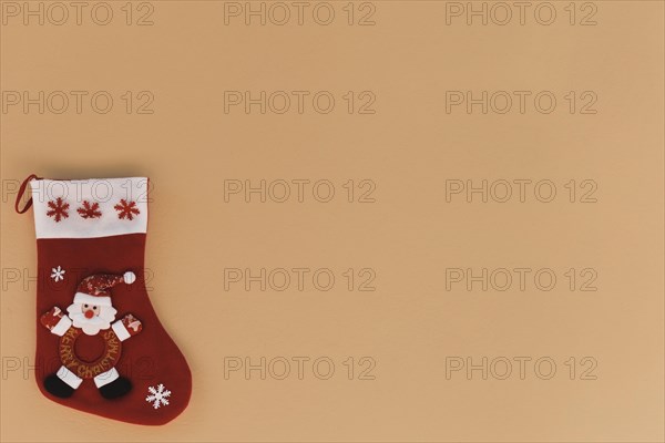 Christmas background with christmas sock