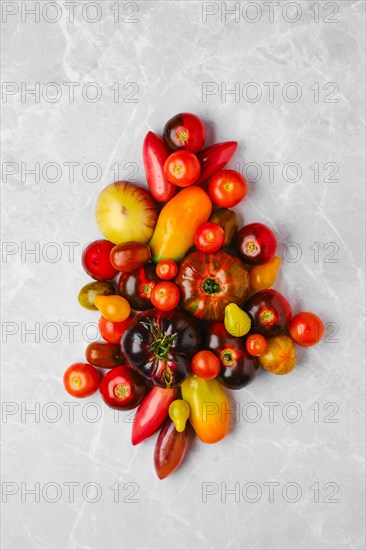 Assortment of fresh colourful tomatoes