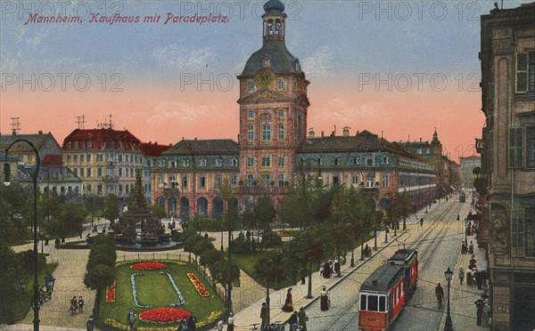 Department stores' with parade ground in Mannheim