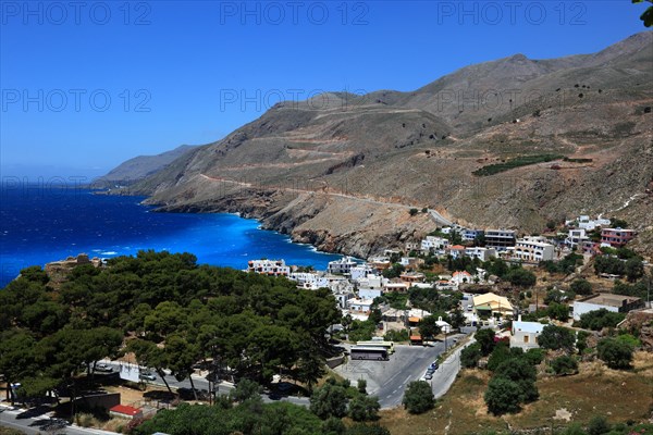 Chora Sfakion is a coastal town in the south of the island of Crete with a small harbour on the Libyan Sea