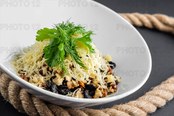 Plate of salad with beetroot