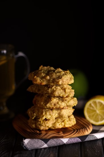 Low key photo of stack of of ginger