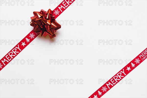 Red ribbons shiny bow background. Resolution and high quality beautiful photo