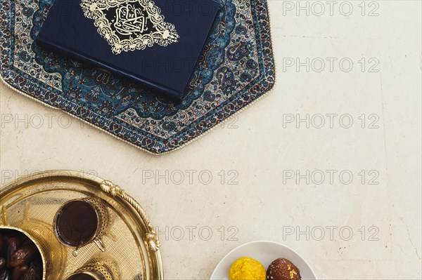 Ramadan concept with quran copyspace