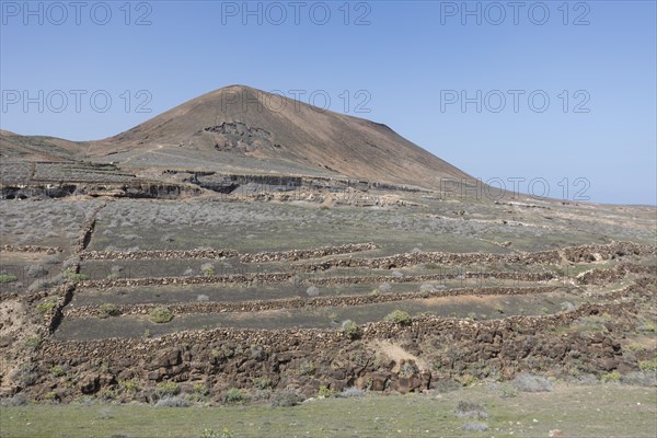 Rocky landscape around the volcano Montana de Guenia