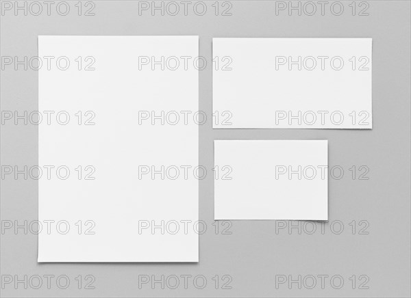 Top view empty paper sheets arrangement. Resolution and high quality beautiful photo