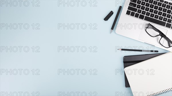 Top view desk concept with copy space. Resolution and high quality beautiful photo