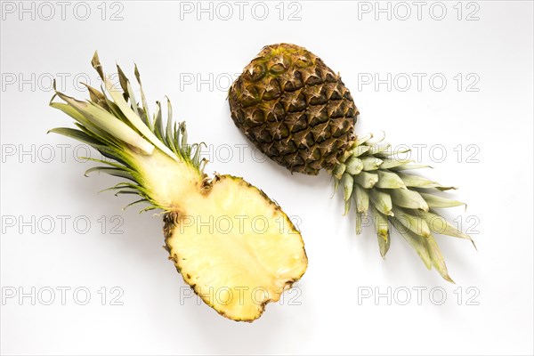 Top view fresh pineapple on the table. Resolution and high quality beautiful photo