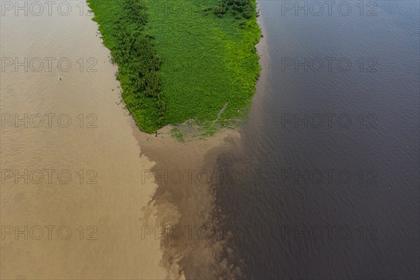 Confluence of the Rio Negro and the Amazon