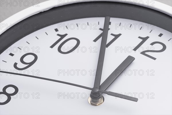 Close up white clock face