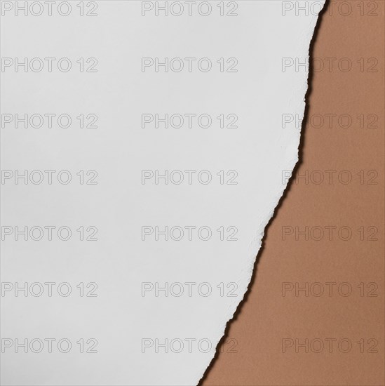 Torn white paper brown background. Resolution and high quality beautiful photo