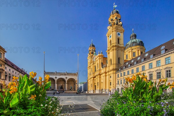 Odeonsplatz with Feldherrnhalle and Theatine Church