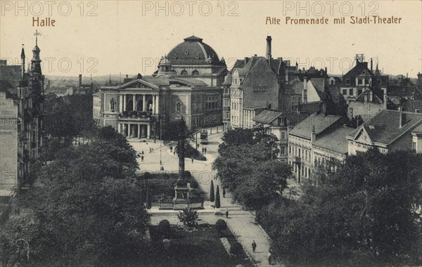 Old Promenade and Municipal Theatre of Halle