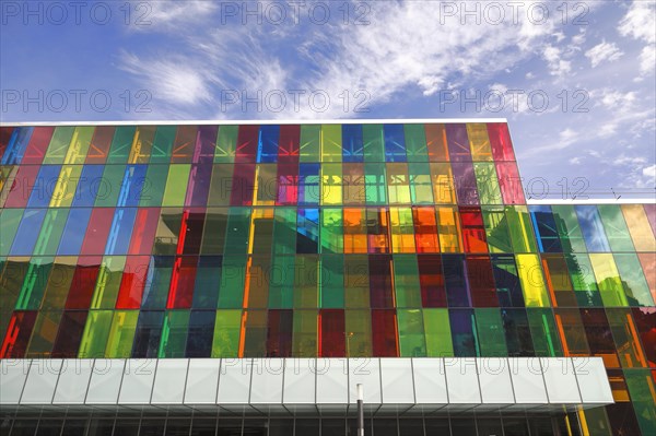 Colorful windows of the Palais des congres de Montreal