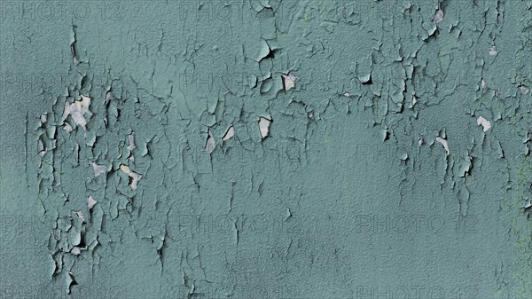 Old blue wall with fallen paint