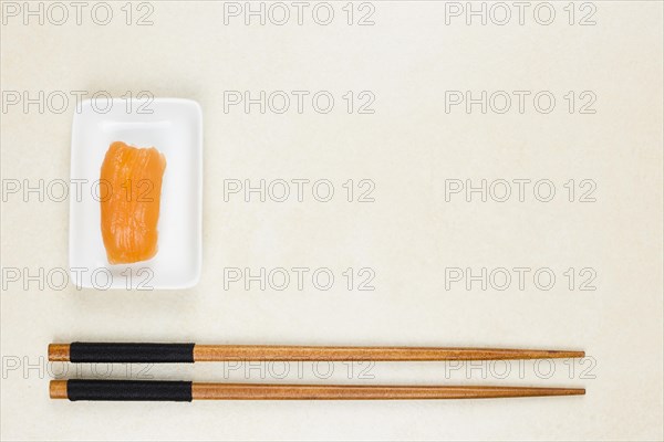 Top view nigiri salmon. Resolution and high quality beautiful photo