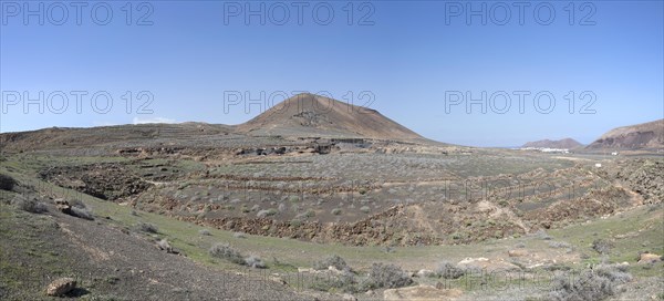 Rocky landscape around the volcano Montana de Guenia