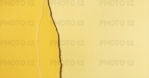 Different shades of torn yellow paper