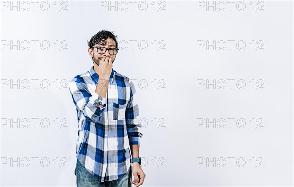 Gesticulation of EAT in sign language. Man gesturing EAT in sign language on isolated background. Deaf and dumb person showing EAT in sign language. Nonverbal communication concept
