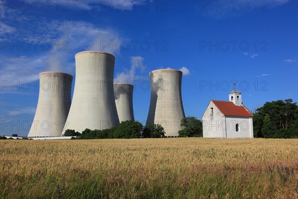 Small abandoned chapel in front of the power plant