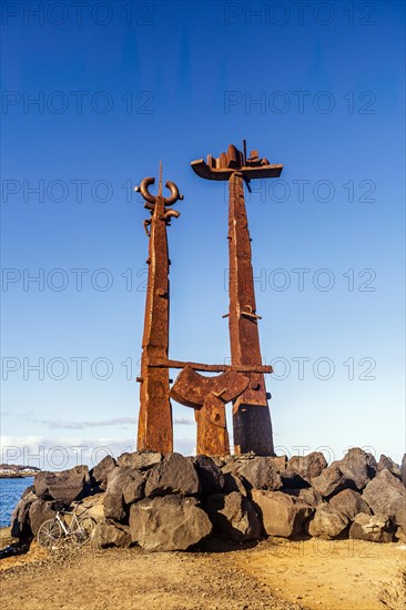 Erjos-En Jostailuak monument in the resort town named Costa Teguise