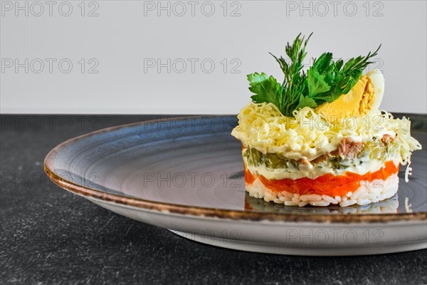 Close up view of salad with rice