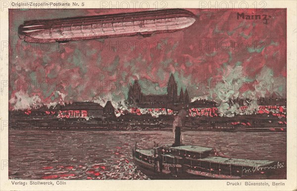 Zeppelin over Mainz
