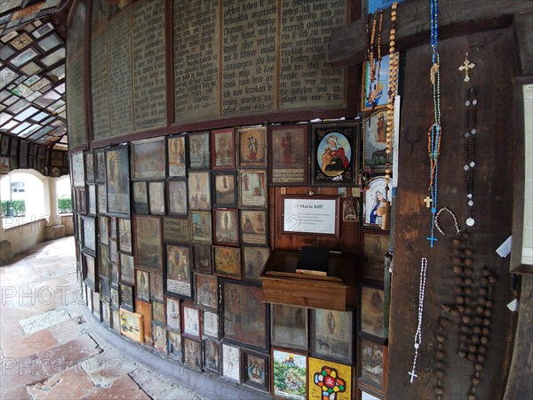 Votive tablets in the circuit around the Chapel of Grace in Altoetting