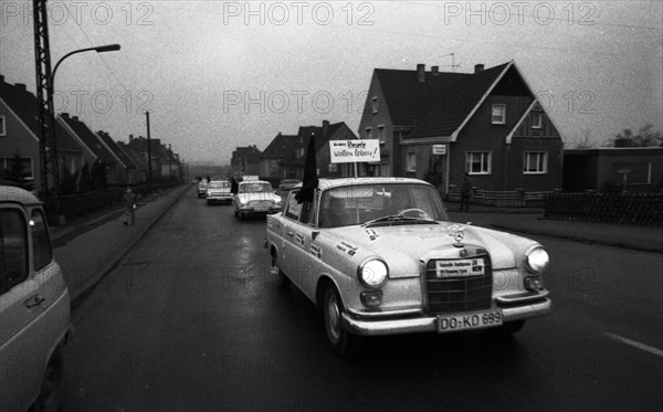 In a motorcade