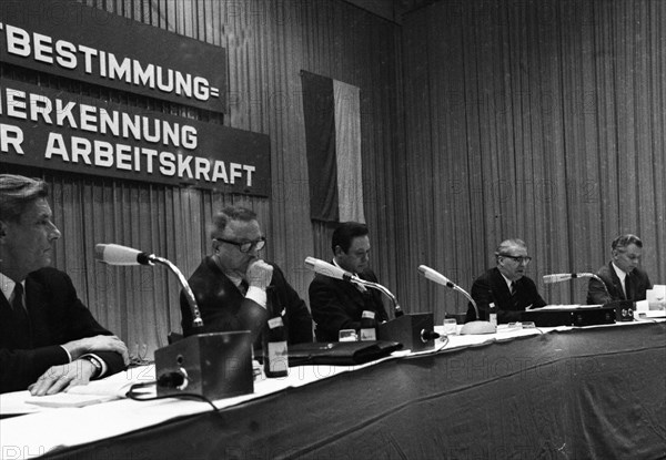 Trade union activities in the years 1965 to 1971 on the subject of co-determination and Montanmitbestimmung in the Ruhr area