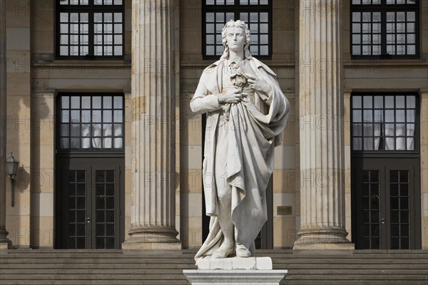 Schiller Monument by Reinhold Begas on Gendarmenmarkt in front of the concert hall