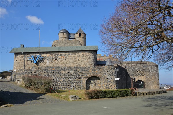 Historical castle in Greifenstein with double towers