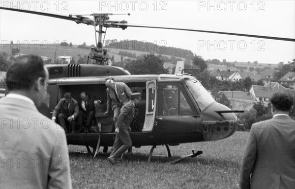 Federal Chancellor Kurt-Georg Kiesinger in 1969 opening the campaign for the 1969 federal election in his constituency of Loerrach