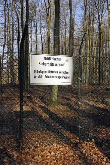 Cordoning off a military security area in Germany