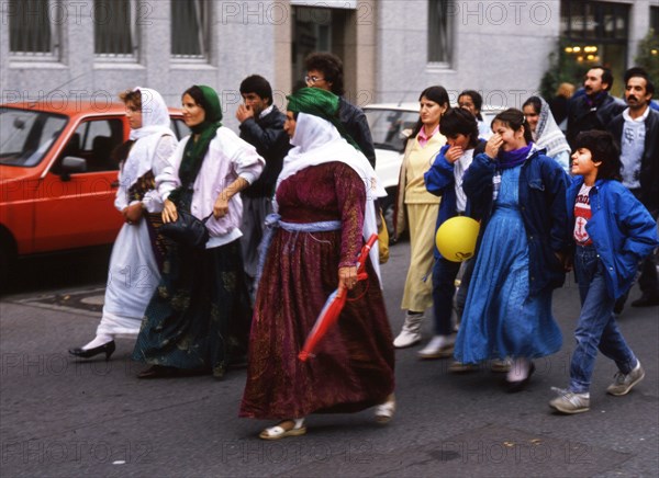 Ruhr area. Participants at the Easter March Ruhr ca. 1982-4