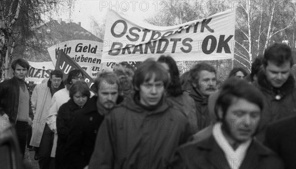 The NPD's right-wing radical action Resistance was a nationwide response to Willy Brandt's 1970 policy of understanding with the East