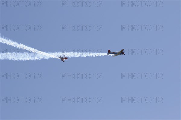 North American T-6 Texan and Biplane