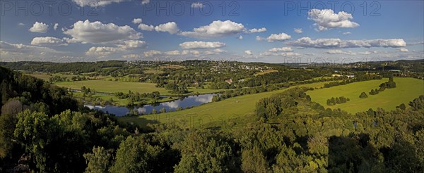 The Ruhr Valley with the Ruhr seen from Blankenstein Castle