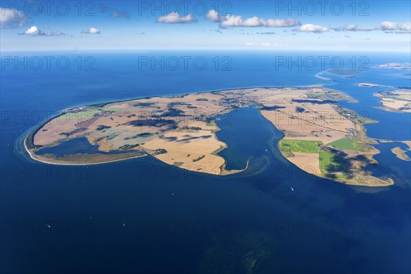 Aerial view of Poel Island in the Baltic Sea