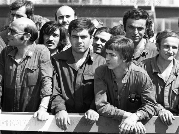 Many workers at the Opel factory in Bochum - here on 23 August 1973 - also took part in the wildcat strikes that swept through many parts of the Ruhr region