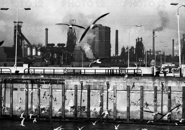 The Hoogovens steelworks in Ijmuiden