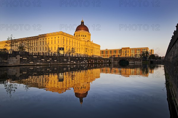 Humboldt Forum with Spree in late evening light