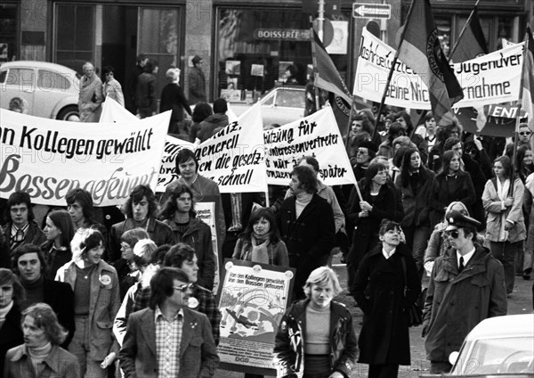 A demonstration initiated by the German Federation of Trade Unions